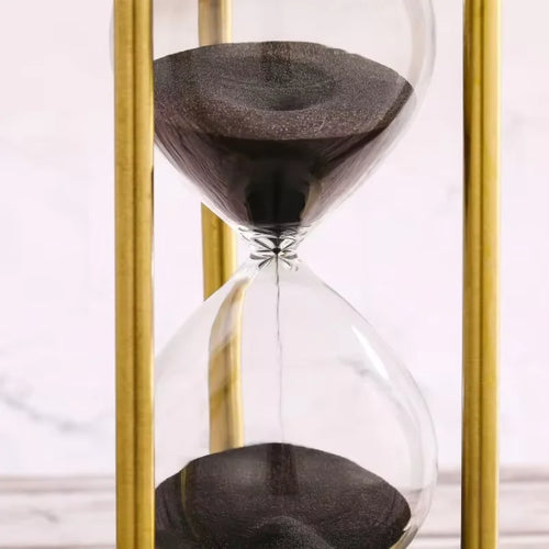 horloge sablier rétro en métal pour décoration et chronométrage