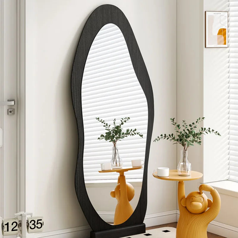miroir décoratif minimaliste en bois pour intérieur esthétique