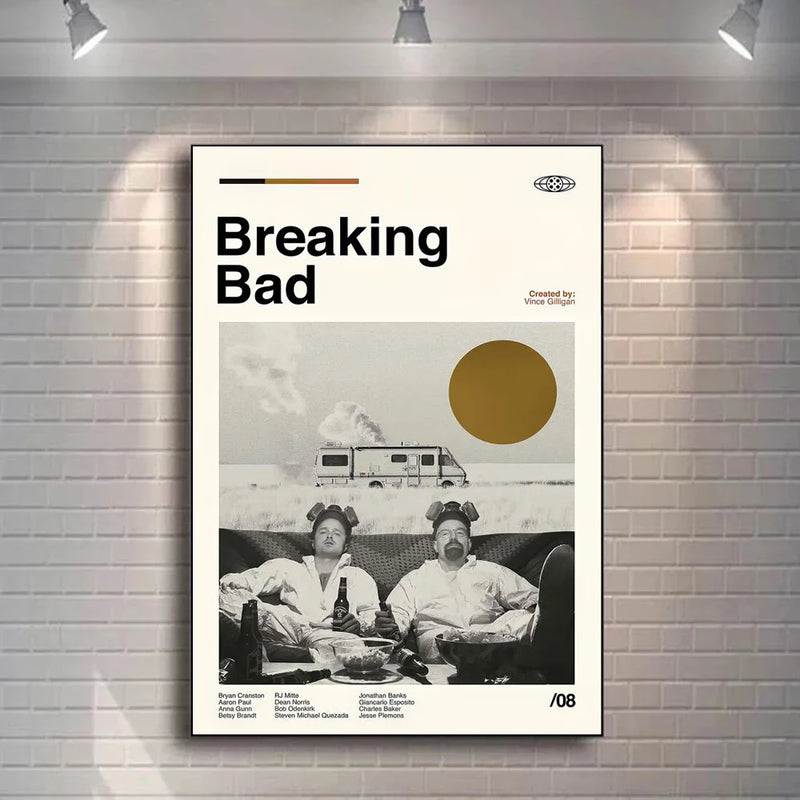 art mural vintage breaking bad avec walter white