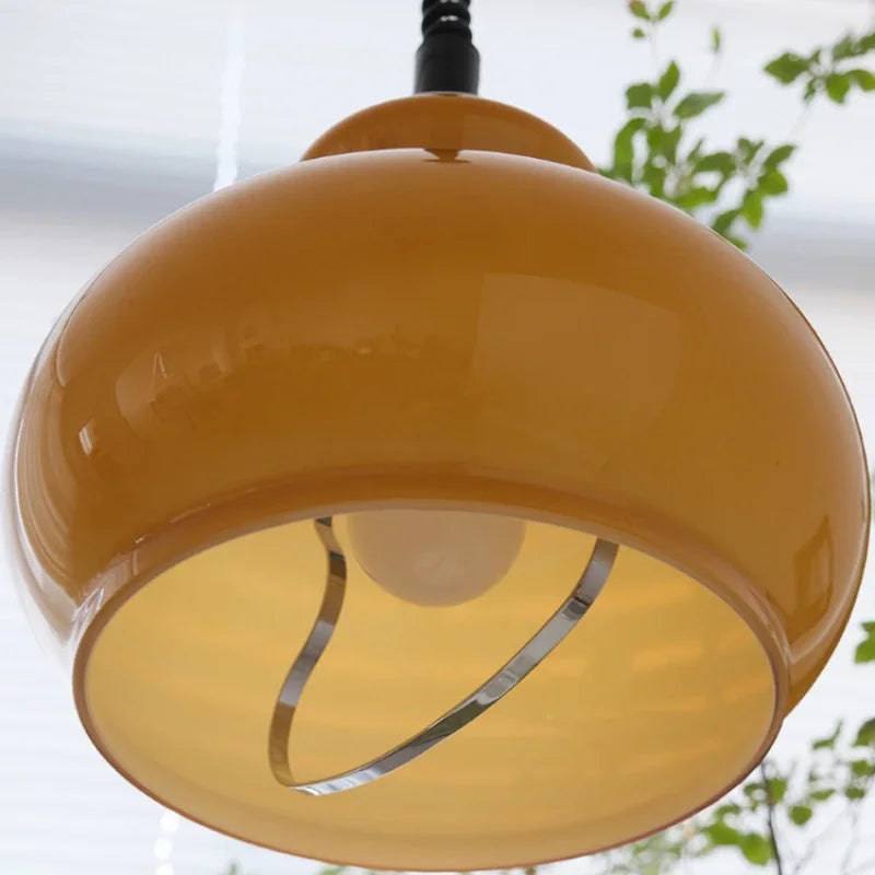 suspension en verre poire style vintage en fer moderne - vue 6 sur 9
