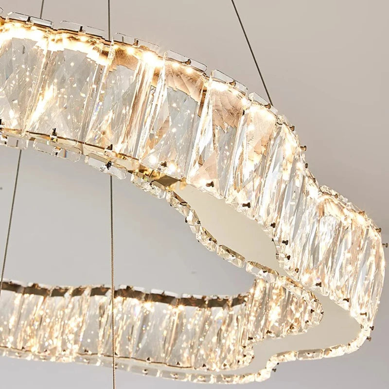 home decorationPendant lights, luxury crystal living room chandelier, bedroom Pendant lamp, ceiling light, indoor lighting - vue 7 sur 13