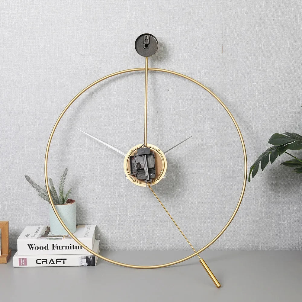 horloge murale créative en fer design moderne et élégant - vue 4 sur 8