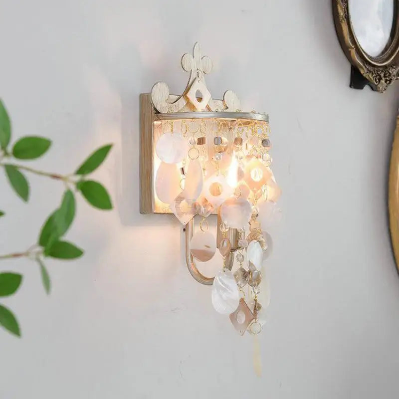 applique murale led coquillage style nordique pour intérieur - vue 7 sur 9