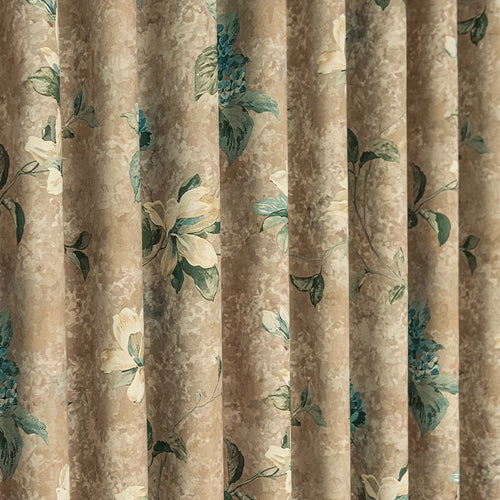 Rideau occultant floral style chinois traditionnel salon chambre