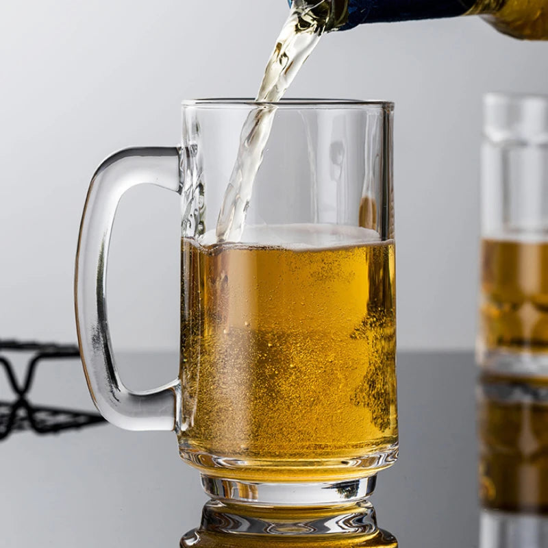 Verre à bière avec anse style chope classique - vue 6 sur 7