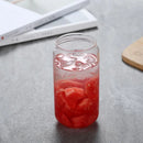 Tasse verre canette couvercle bambou paille borosilicate