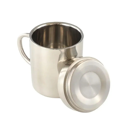 Mug inox double paroi avec anse incassable