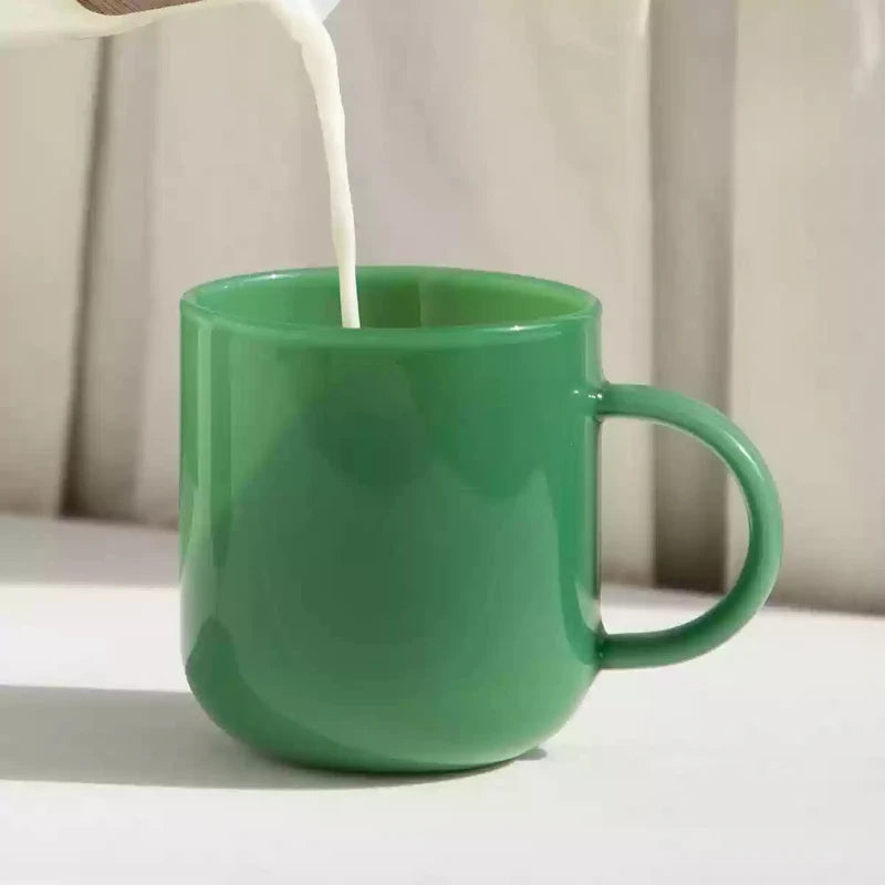 Tasse verre borosilicate style retro saphir resistante chaleur