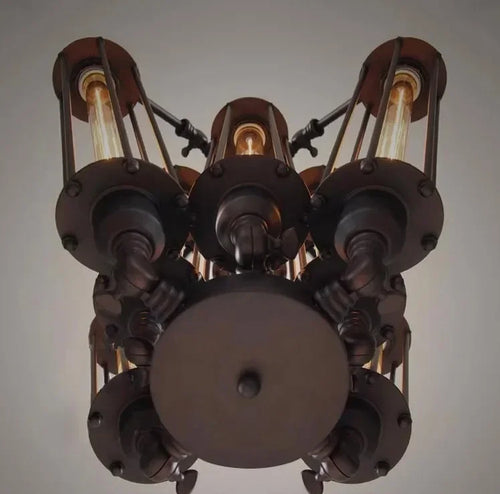 Edison ampoules lumières lustres suspension Art déco Abajur lumières noir moderne grandes lampes de Lustre créatives