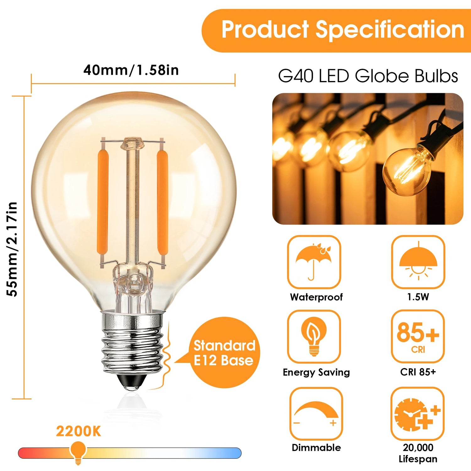 guirlande lumineuse led vintage pour décoration extérieure et mariage