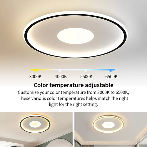 plafonnier led ultra mince rond moderne montage en surface