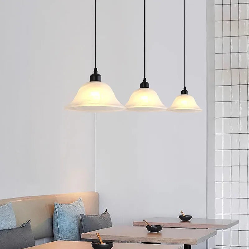 Nordique LED abat-jour en verre lustre suspension chambre salon cuisine salle à manger Restaurant décor à la maison lampe suspendue
