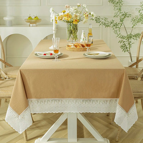 Nappe dentelle style français motif étoiles décor table