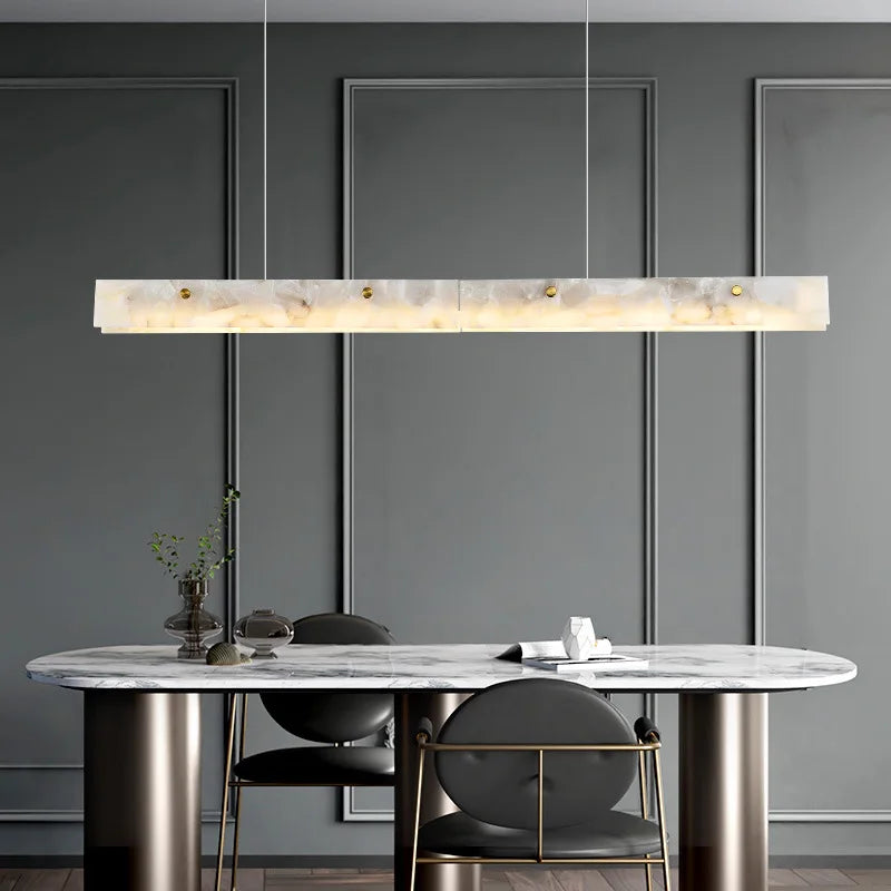 lustre moderne en marbre noir pour décoration intérieure élégante