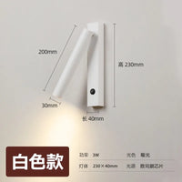 applique murale led minimaliste rotative et réglable avec interrupteur