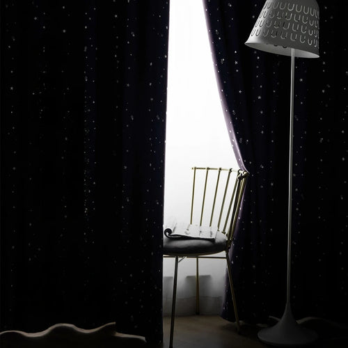 Rideau occultant plissé motif enfant salon chambre balcon