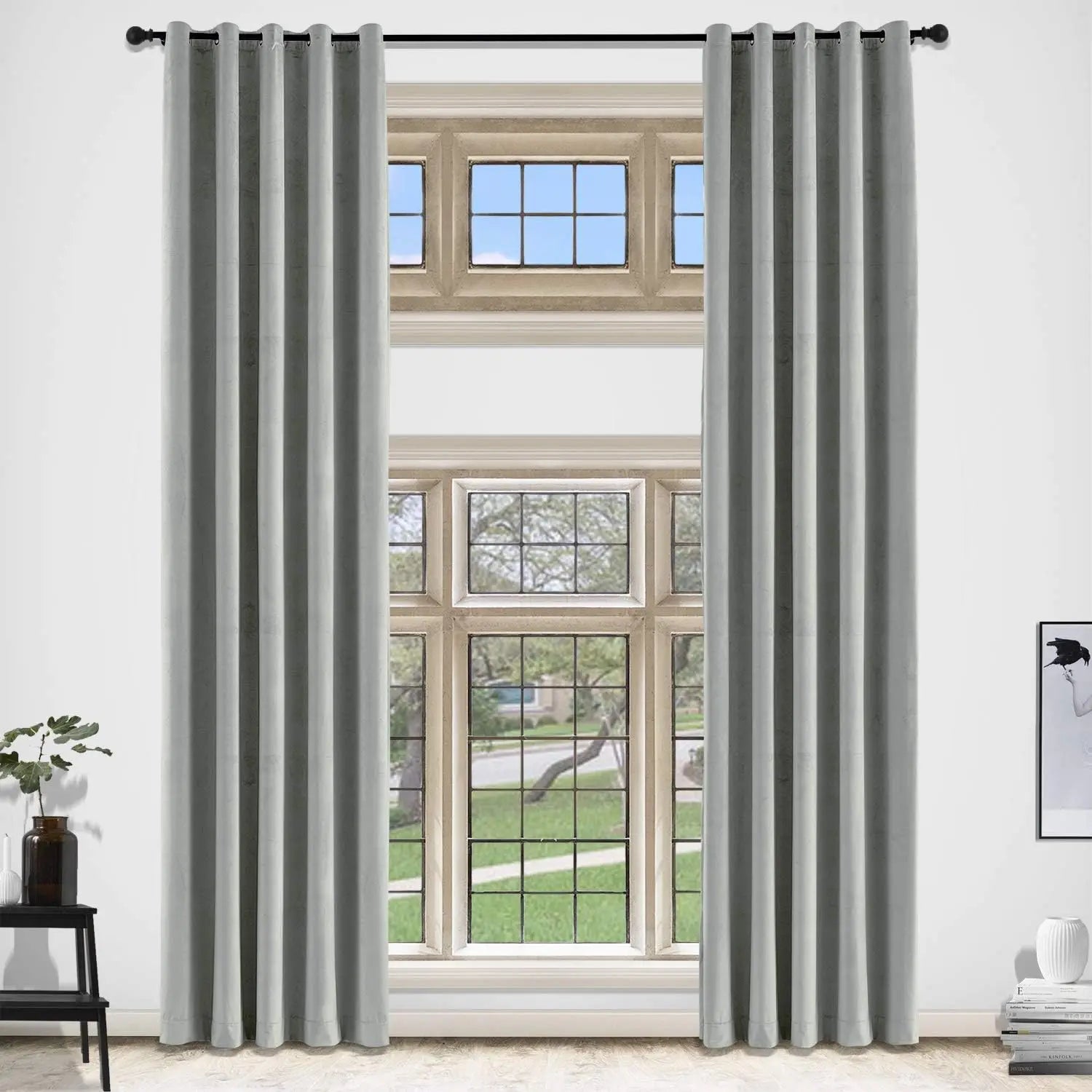 Rideau velours occultant moderne sur mesure salon chambre - vue 4 sur 10