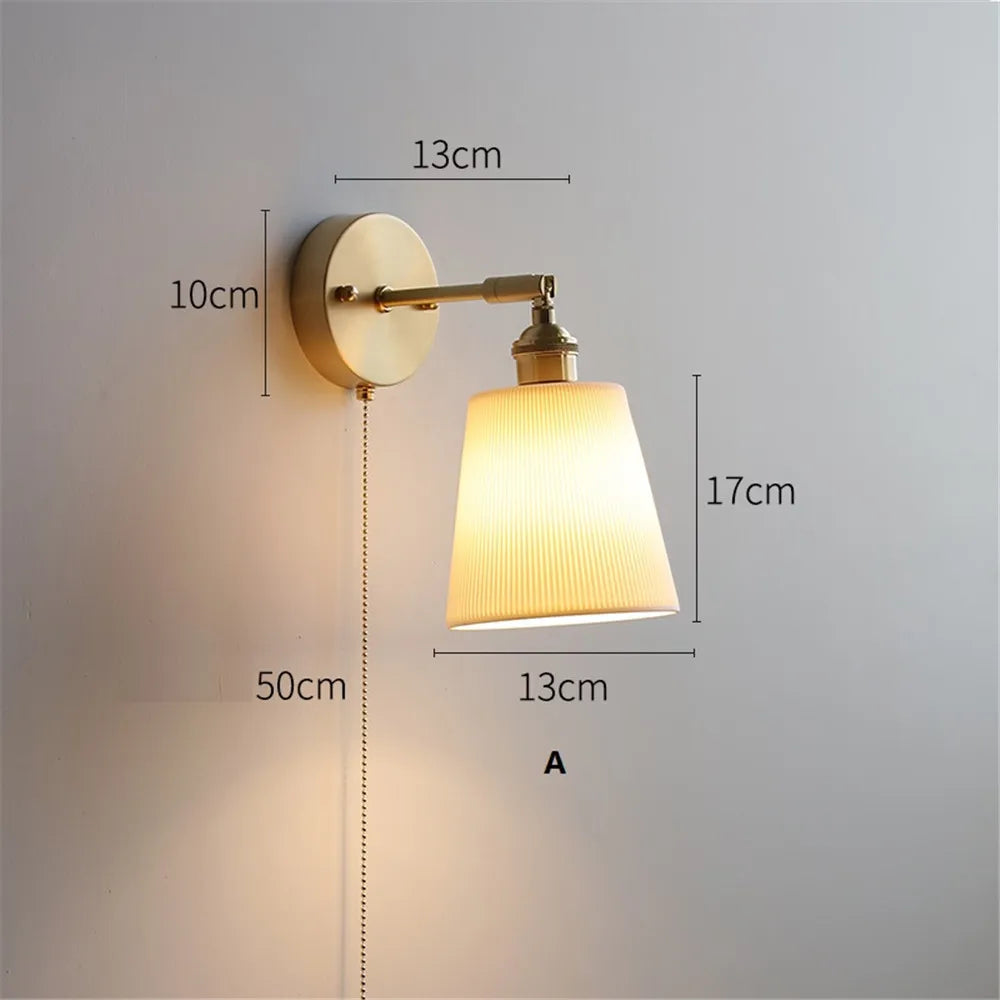applique murale led en céramique décoration nordique réglable - vue 5 sur 15