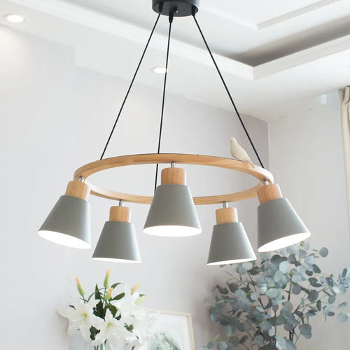 Lampe suspension créative nordique oiseau