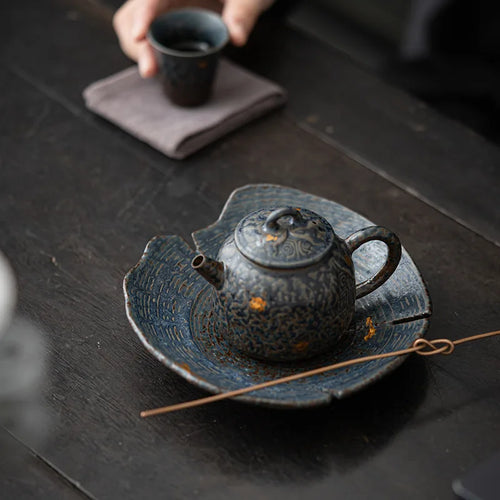 theiere meditation argile style retro kung fu artisanale