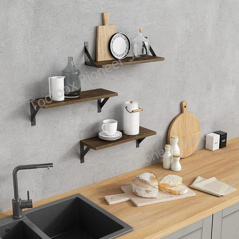 étagère flottante murale en bois design moderne pour rangement et livres - vue 4 sur 10