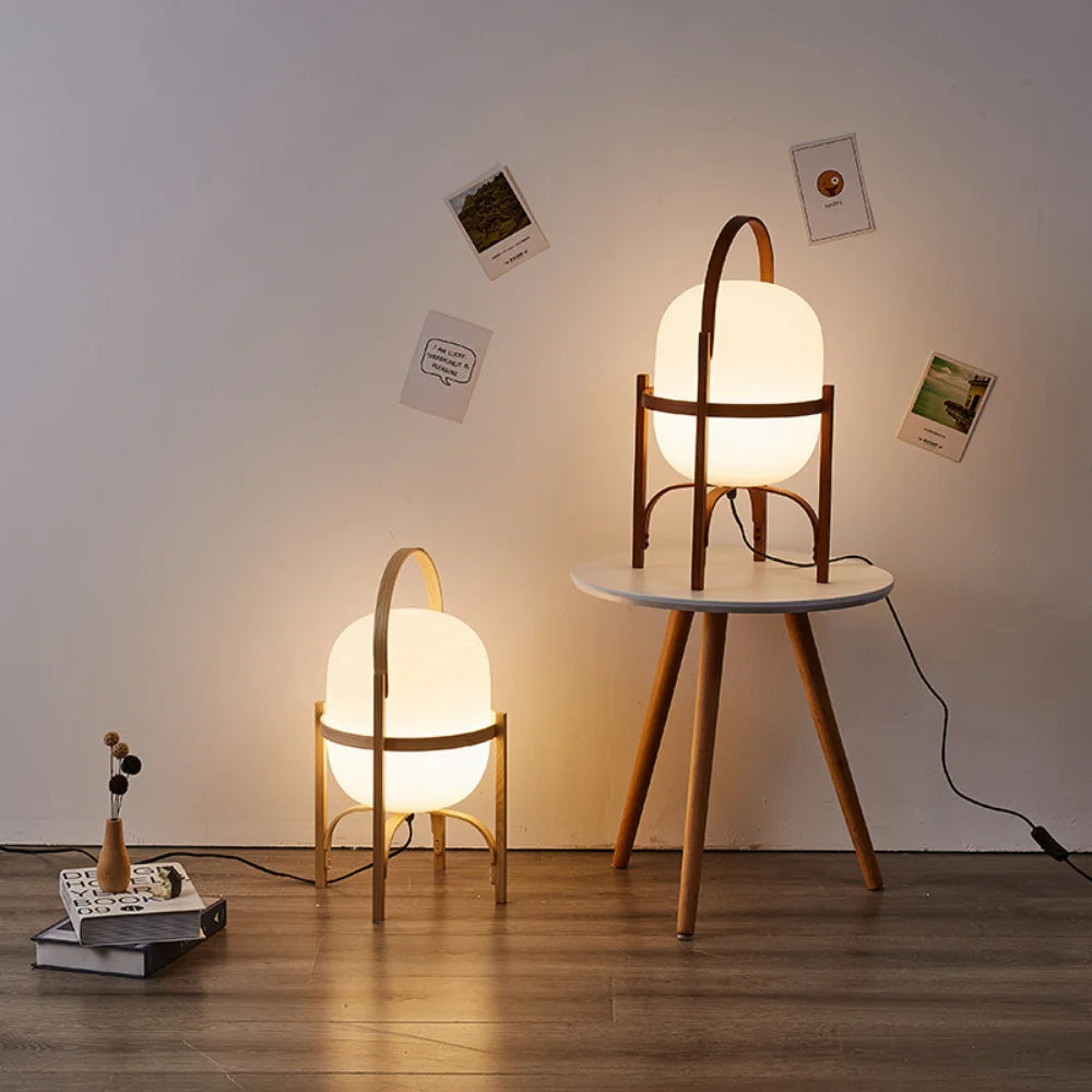 Lampe de bureau Led en bois nordique - vue 5 sur 12