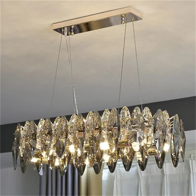 lustre moderne en cristal pour décoration intérieure élégante 2024 - vue 4 sur 13