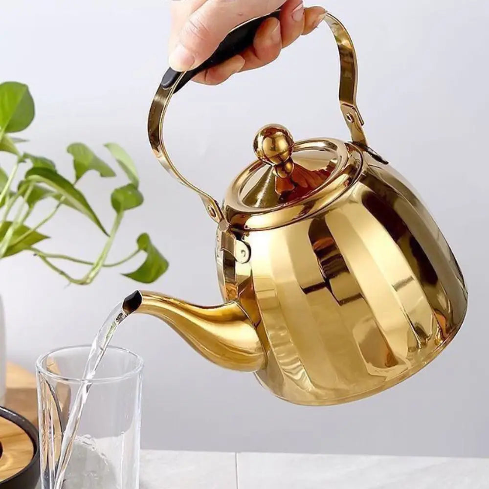 Bouilloire inox fleur infuseur poignée anti brulure miroir - vue 6 sur 7