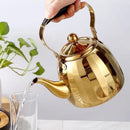 Bouilloire inox motif floral avec infuseur amovible