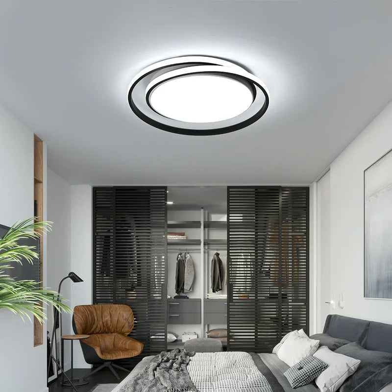 lustre led rond télécommandé style moderne simple