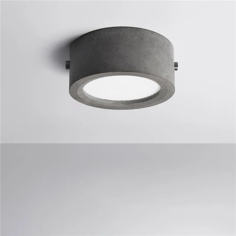 Plafonnier rond en ciment pour salon - vue 5 sur 6
