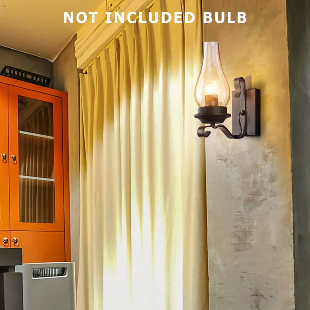 Applique murale fer rétro industriel Led loft nuit - vue 6 sur 6
