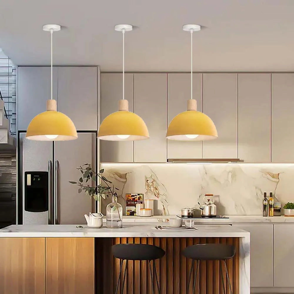 Moderne Bois LED Suspension Lumière Nordique Cuisine Décor À La Maison Suspension Restaurant Plafond Lustre Lustre Chambre Luminaires - vue 6 sur 13