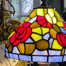 lampe à poser style tiffany avec design floral antique