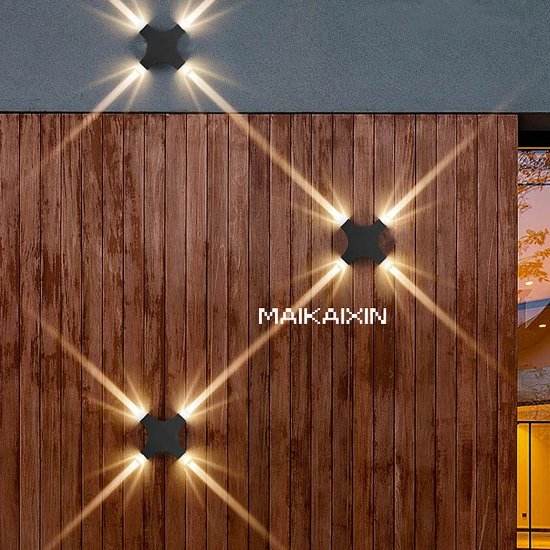 Décorer les applique murale LED à faisceau linéaire en aluminium COB lumière extérieure 6W 12W étanche IP65 appliques de porche haut et bas AC110 220V - vue 9 sur 8