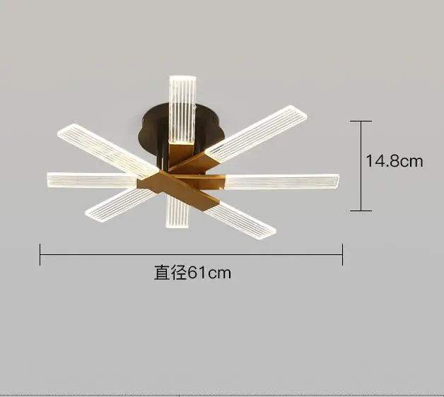 plafonnier led design en acrylique pour intérieur élégant - vue 9 sur 9