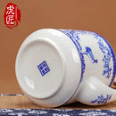 Théière céramique style chinois motifs traditionnels grande capacité