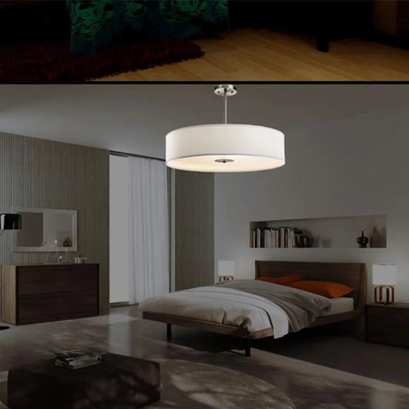 Lustre LED nordique circulaire moderne - vue 4 sur 9