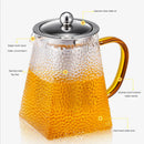 Théiere verre martelé filtre inox resistante chaleur