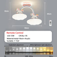 plafonnier licorne nuage télécommande princesse spectre complet