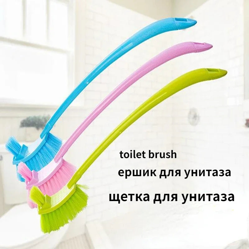 brosse de nettoyage en plastique à long manche pour coins difficiles