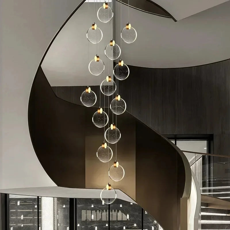 suspension moderne en cristal de calebasse pour décoration intérieure - vue 6 sur 7