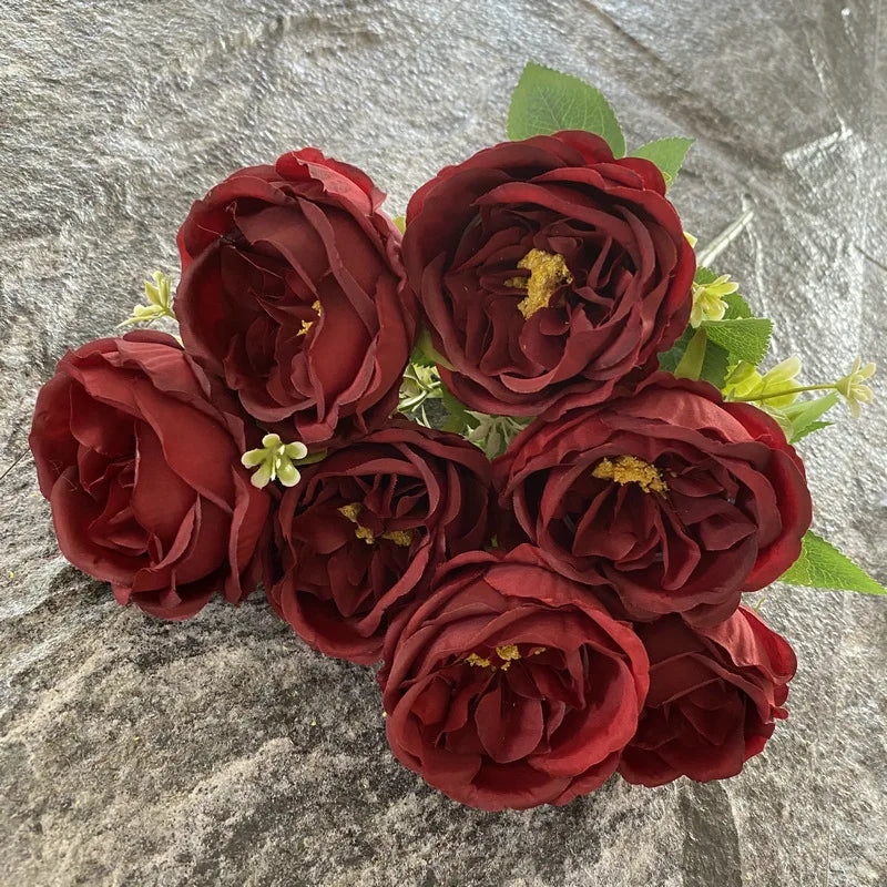 bouquet de roses en soie pour mariage et décoration intérieure - vue 11 sur 19