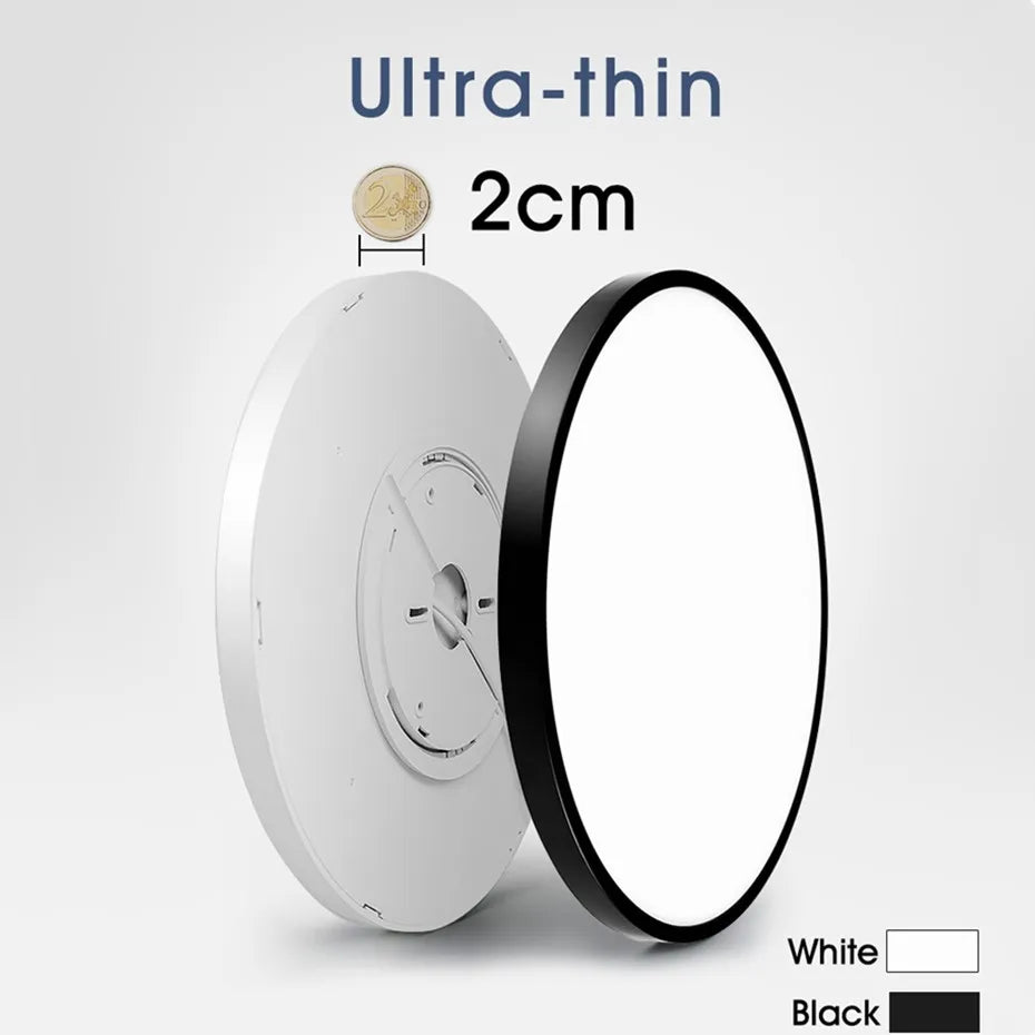 plafonnier led ultra mince rond moderne montage en surface - vue 6 sur 24