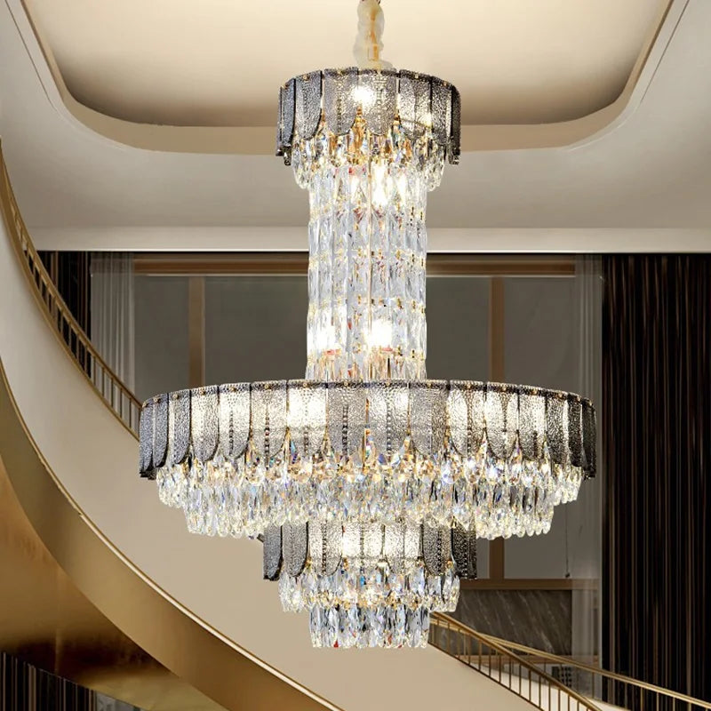 Lustre en cristal de luxe pour hôtel et villa