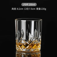 Verres cristal taillés pour whisky bière vin élégants