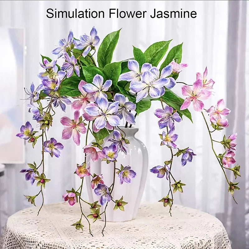 fleurs artificielles suspendues jasmin décoration mariage pour balcon - vue 4 sur 10