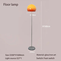 lampe à poser rétro en verre dégradé style bauhaus