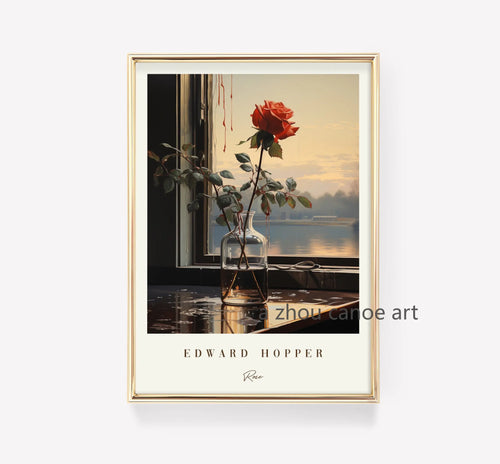 bibliothèque dœuvres dart dEdward Hopper affiches art moderne décoration murale