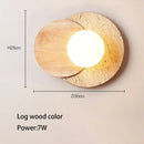 applique murale nordique à led en pierre et bois